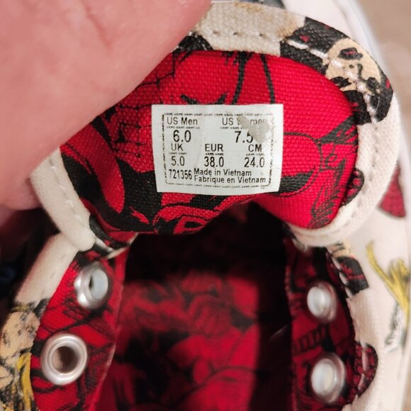 Vans Marvel x Authentic Avengers Off White Canvas Shoes, M 6, W 7.5, Used - Picture 9 of 16